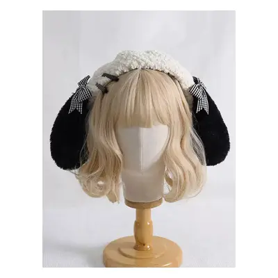 Chapeau Lolita doux écru nœuds blancs accessoire polyester accessoires Lolita