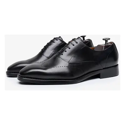 Chaussures habillées pour hommes chaussures de mariage formelles à bout rond en cuir Brogue Derb