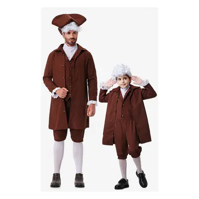 Costumes Café Marron Hommes Rétro Gilet Pantalon Ensemble Costumes De Vacances