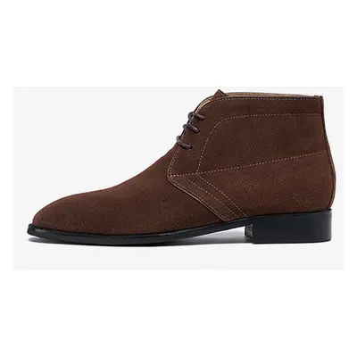 Bottes de travail Martin pour hommes en cuir de vachette classique marron café Bottines