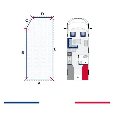 Matelas pour lit jumeau Marius (Droite) Mousse HR35kg/m3 et fibre coco HR50kg/m3 épaisseur 23cm 