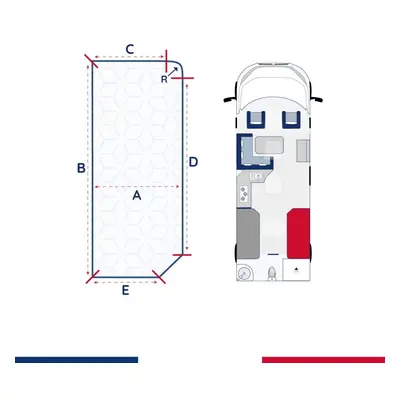 Matelas Leopold pour lit jumeau (Droite) Mousse HR35kg/m3 et fibre coco HR50kg/m3 épaisseur 23cm