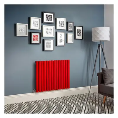 Radiateur électrique design horizontal - Rouge (Siamese Red) - Panneau simple - 63,5 cm x 41,3 c