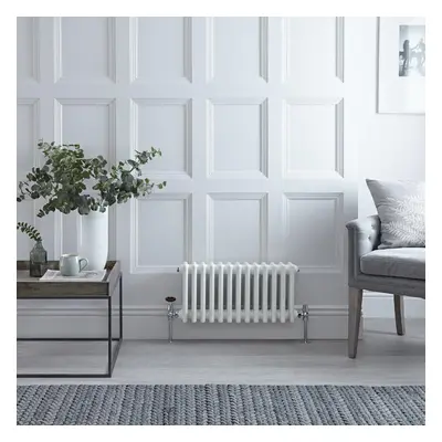 Radiateur Style Fonte Rétro Acier Blanc Cassé - 30 x 58.5cm - 414 Watts