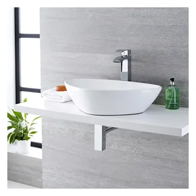 Vasque à Poser Salle de Bain - Triangle Moderne - Lave Mains - 60 cm