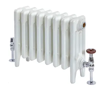 Radiateur en fonte à 4 rangs – Blanc porcelaine – 46 cm x 26,3 cm - Mercury