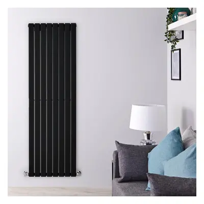 Grand Radiateur Mural Noir - 160 x 56cm 1200 Watts - Design Acier Eau