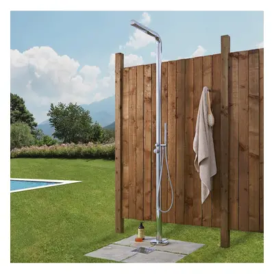 Douche Extérieure Piscine Acier Inoxydable Chromée Design Moderne Lugo