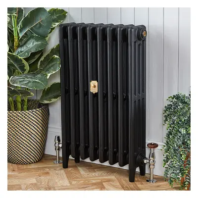 Radiateur fonte – 4 rangs – Noir ardoise – H 76 cm x l. 26,3 cm x P 14 cm  – Mercury