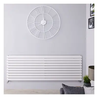 Radiateur Design Horizontal Acier Blanc Moderne 59x160cm 1881 Watts