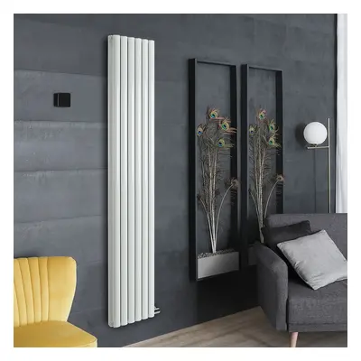 Radiateur vertical électrique design – 178,4 cm x 35,4 cm – Blanc - Sans thermostat Wi-Fi - 1 ra