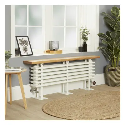 Radiateur Horizontal Style Fonte avec Banc – Blanc – 48 x 120cm - Windsor