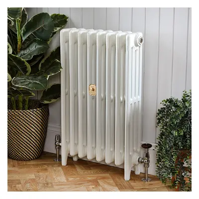 Radiateur fonte – 4 rangs – Blanc porcelaine – H 76 cm x l. 26,3 cm x P 14 cm  – Mercury