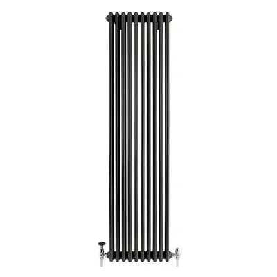 Radiateur style fonte vertical - Triple rangs - Noir (Midnight Black) - 180 cm x 38 cm x 10 cm -