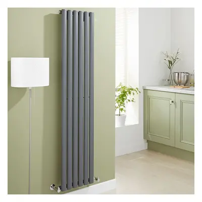 Radiateur Chauffage Vertical Design Acier Anthracite 160 x 35.4cm - 841 Watts