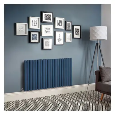 Radiateur électrique design horizontal - Bleu (Deep Sea Blue) - Panneau simple - 63,5 cm x 41,3 