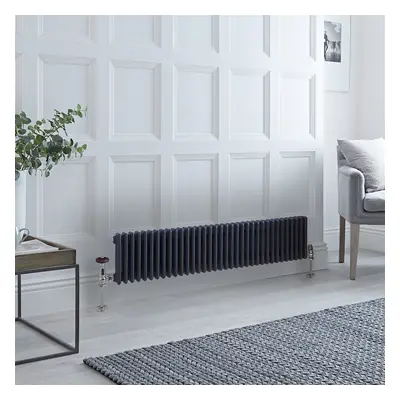 Radiateur Style Fonte Horizontal – Anthracite – 30 x 159,5cm – Triple Rangs – Windsor