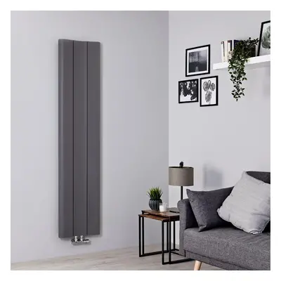 Radiateur Aluminium Design Vertical – Gris Clair – 160 x 37cm