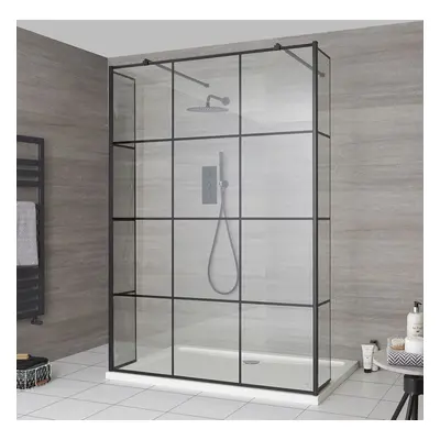 Douche italienne en îlot avec receveur de douche blanc - 90 x 76 cm - Sans paroi de retour - Bar