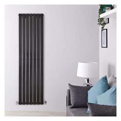 Radiateur Design Vertical Delta Noir Laqué 160cm x 49cm - 1026 Watts