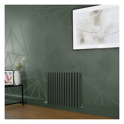 Radiateur électrique design horizontal - Vert (Evergreen) - Panneau simple - 63,5 cm x 41,3 cm -