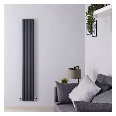 Radiateur Raccordement Central Anthracite Kanga - 160 x 23.6cm - 819 Watts