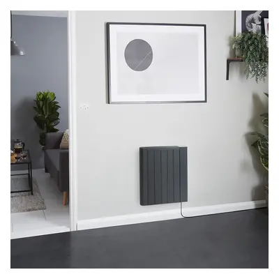 Radiateur électrique intelligent - Énergie sèche - 900W - Sur prise - Anthracite - Hudson Reed