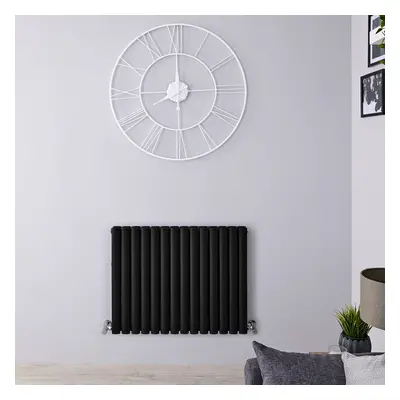 Radiateur Horizontal Noir Compact Acier - 63,5 x 83 cm 1304 Watts