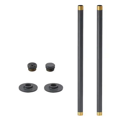 Kit raccords extension tutyauterie pour radiateurs - Anthracite - Hudson Reed