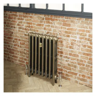 Radiateur fonte - H  66 cm x L 26,3 cm x P 10,1 cm - Triple rangs  - Laiton naturel - Mercury