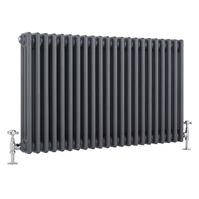 Radiateur Style Fonte Horizontal Acier Anthracite 60 x 99cm 1794 Watts