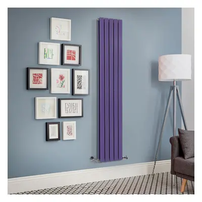 Radiateur design vertical – Violet – 178 cm x 28 cm – Double rangs – Eau chaude - Delta