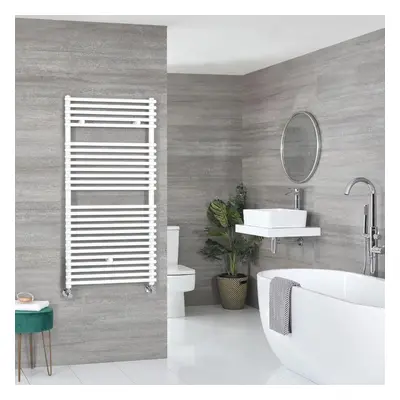 Sèche Serviette Blanc - Radiateur Salle de Bain Eau Chaude - Hudson Reed - 119 x 60 cm