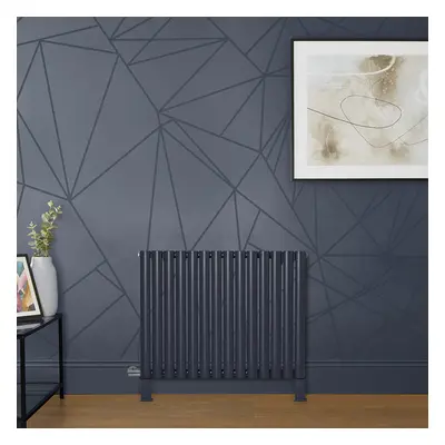 Radiateur électrique design horizontal - Bleu (Regal Blue) - Panneau simple - 63,5 cm x 41,3 cm 