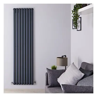 Radiateur Vertical Design - Acier Anthracite Eau - 178 x 50cm 1800W - Hudson Reed