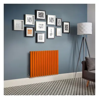 Radiateur électrique design horizontal - Orange (Sunset Orange) - 63,5 cm x 41,3 cm - Sans therm