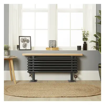 Radiateur Style Fonte avec Banc - Gris anthracite - Eau Chaude - Hudson Reed - 48 x 100 cm