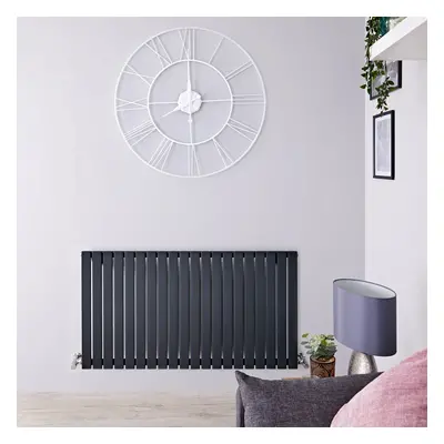 Radiateur Horizontal Anthracite - Design Moderne - 63,5 x 118cm - 1203 Watts