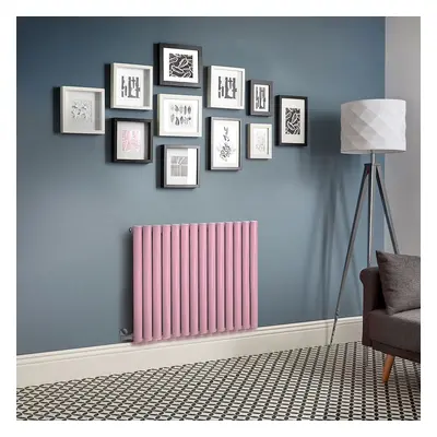 Radiateur électrique design horizontal - Rose (Camellia Pink) - Panneau simple - 63,5 cm x 41,3 