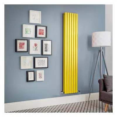 Radiateur design vertical - Double rangs - Jaune - 178 cm x 23,6 cm - Vitality