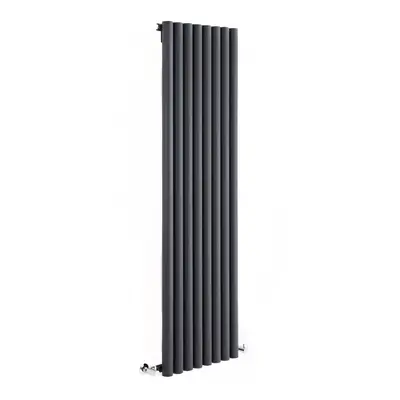 Radiateur Vertical Anthracite - Eau Chaude - Design Mural - Hudson Reed - 160 x 35,4 cm