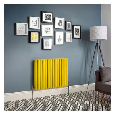 Radiateur design horizontal - Double rangs - Jaune - 40 cm x 59 cm - Vitality