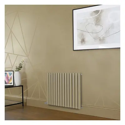 Radiateur électrique design horizontal - Brun (Elk Brown) - Panneau simple - 63,5 cm x 41,3 cm -