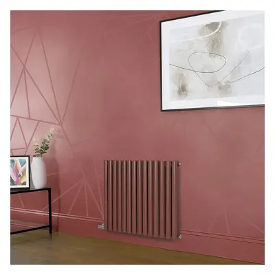 Radiateur électrique design horizontal - Rouge (Booth Red) - Panneau simple - 63,5 cm x 41,3 cm 