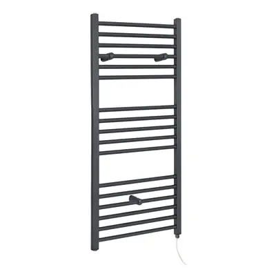 Sèche-serviettes électrique plat – Anthracite – 60 cm x 40 cm - Sans cache-câble & élément simpl