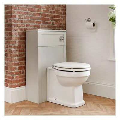 Meuble pour Reservoir WC - Sans Cuvette - Rétro - Gris Blanc - Hudson Reed