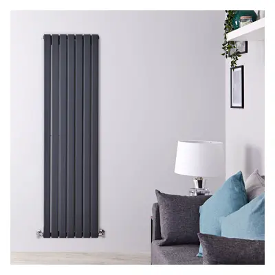 Radiateur Vertical 178x49cm 1732W Design Acier Anthracite Chauffage