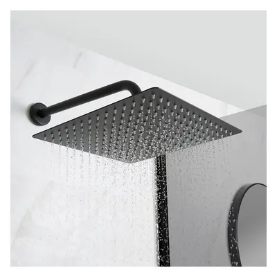 Pommeau de douche carré noir 30x30cm - Nox