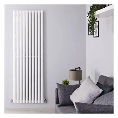 Radiateur Vertical Design - 178 x 59 cm - Chauffage Double Coeur - Eau Chaude - Blanc - 2335 Wat