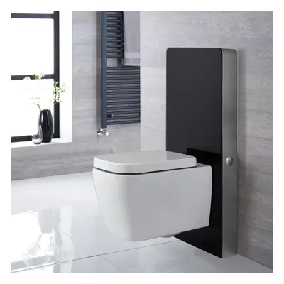 Meuble WC noir 50 cm (sans cuvette) - Saru